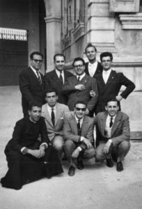 1959 - Consiglio diocesano. In piedi da sx:: Garofalo, Gerardi, Bianco, De Leo, Milone. Accosciati: Cutrupia, Gambadoro, Faraone, Majolino.