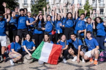 GMG. A Lisbona sventolio di tante bandiere tricolore dei giovani italiani in festa