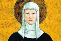 S. Chiara della Croce, mistica abbadessa agostiniana, che portava la Croce e il Signore “piantati nel cuore”.