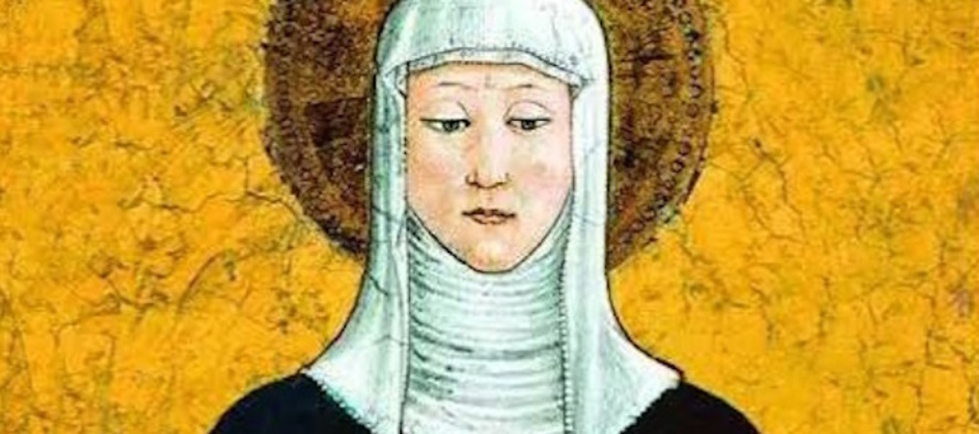 S. Chiara della Croce, mistica abbadessa agostiniana, che portava la Croce e il Signore “piantati nel cuore”.